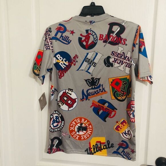 Negro League Baseball Stitches Gray Sublimated Logo Shirt For Men Size Medium - Picture 5 of 5
